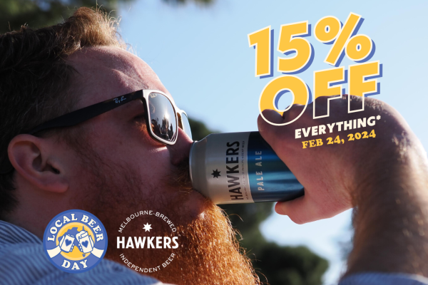 15% off at Hawkers!